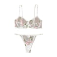 thumbnail image 1 of Sexy Lingerie for Women, Plus Size Bodysuit Babydoll Deep VNeck Bra WhiteC L, 1 of 5