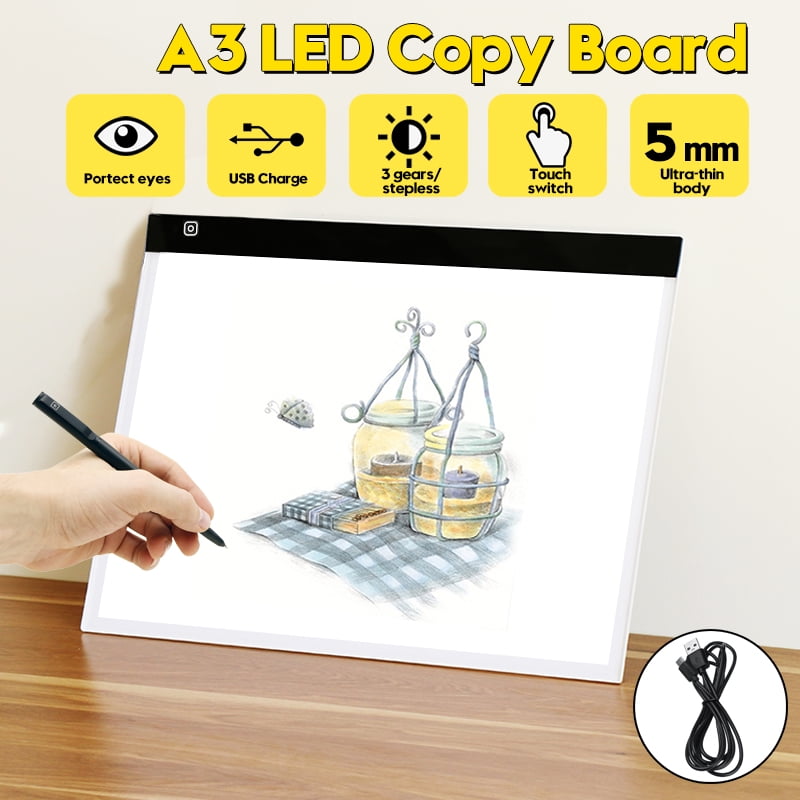 Docooler Light Pad High Quality Acrylic Lighted Panel for Tracing Portable A5 Sizee USB Powered 3-Level Adjustable Copy Board for Artists Drawing Sketching Animation Docooler Light Pad High Quality Acrylic Lighted Panel for Tracing Portable A5 Sizee USB Powered 3-Level Adjustable Copy Board for Artists Drawing Sketching Animation