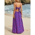 thumbnail image 2 of Cupshe Women's A-ship Dress V-neck Knot Print Maxi Beachwear Dress, Size XS-XL, 2 of 8