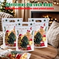 thumbnail image 6 of Resealable Christmas Ziplock Bags,50Pcs Clear Christmas Treat Cookie Bags with Handles for Xmas Holiday Party Candy Small Gift Wrapping Supplies Decor, 6 of 6