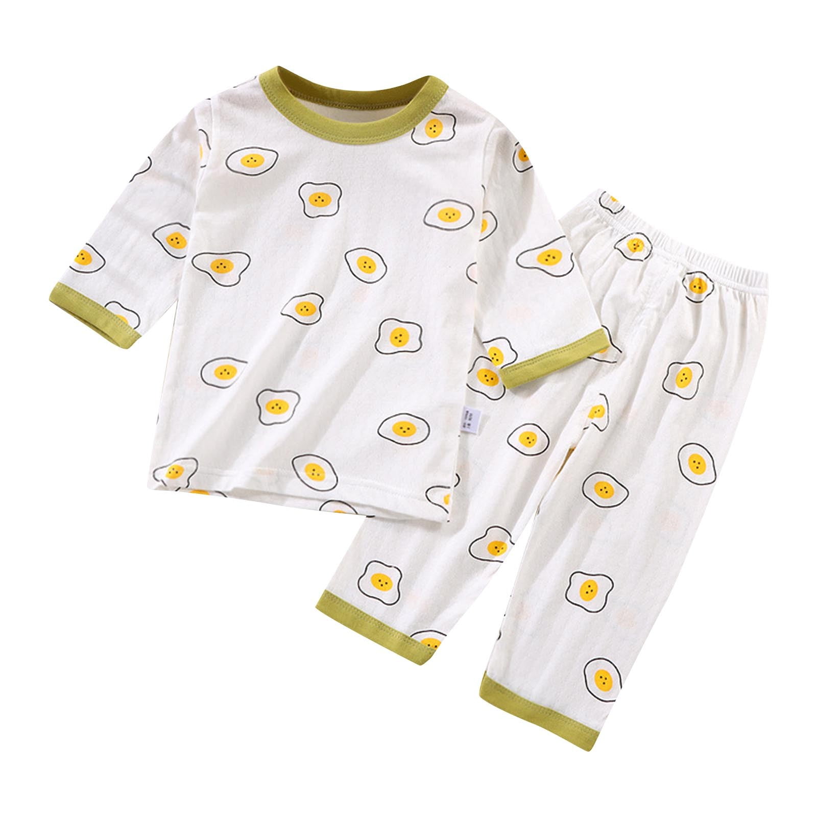 Unisex Baby Two Piece Pajamas Set, Girls Boys Summer Printed