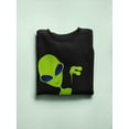 thumbnail image 3 of Green Cartoon Alien Design Sweatshirt Men -Image by Shutterstock, Male XX-Large, 3 of 4