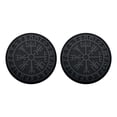 thumbnail image 3 of kowaku 2 Pieces Viking Compass Patch with Hook and Loop Rubber Washable PVC Embroidered black and gray, 3 of 8