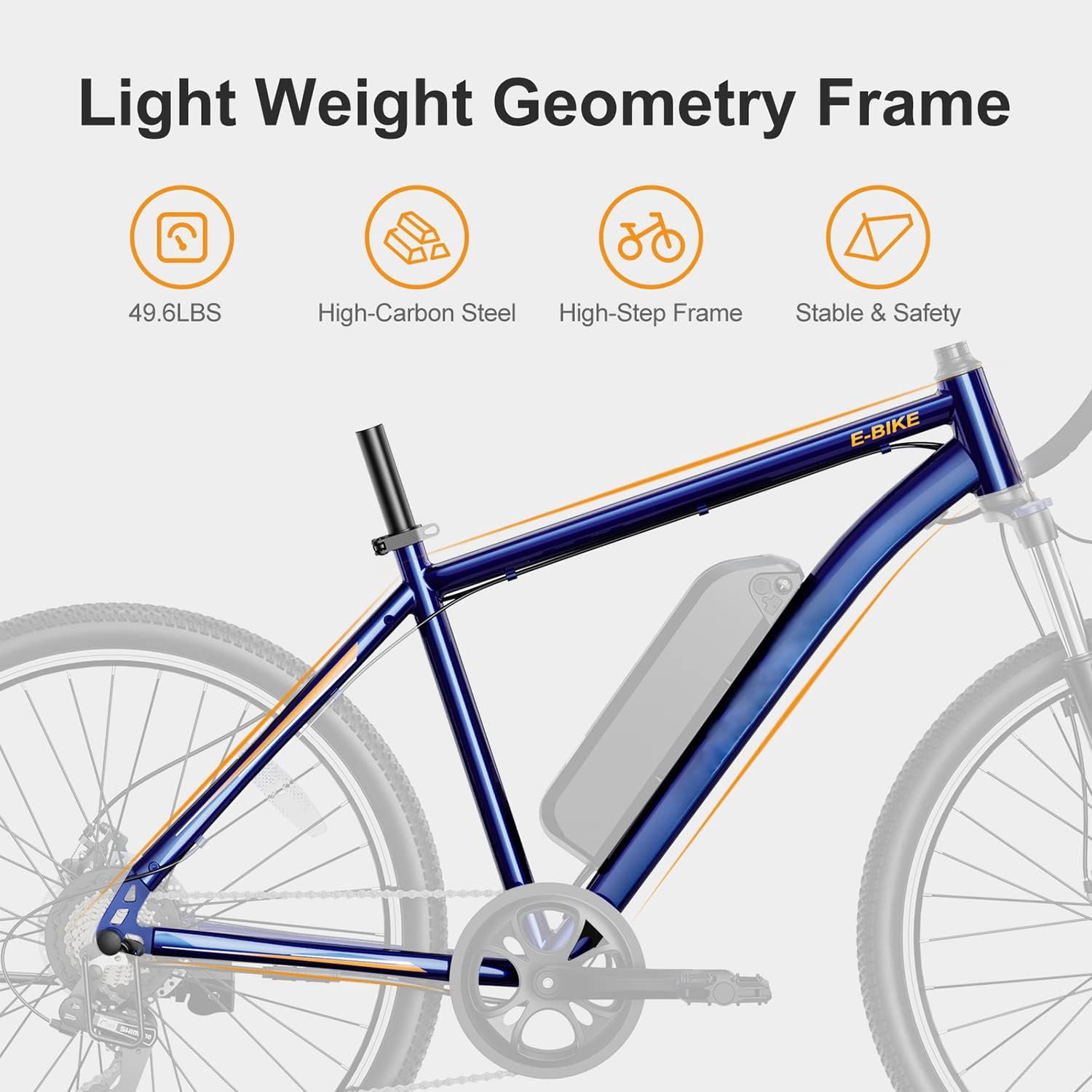 Yoloway Electric Bike for Adults, 26" Commuting Electric Mountain Bike,350W Motor Ebike with 360Wh Removable Battery, Commuting E Bike with Fork Suspension , Shimano 7 Speed
