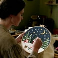 thumbnail image 4 of Feltree Christmas Embroidery DIY Kit for Beginners with European Floral Hanging Patterns, Needles, Thread and Step-By-Step Guide for Holiday Crafts and Gifts, 4 of 8