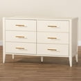 thumbnail image 3 of Baxton Studio Primrose Mid-Century Dresser, 6-Drawer, Ivory, 3 of 10