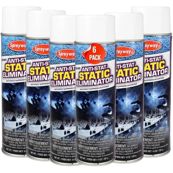 Sprayway-SW955 Anti Static Eliminator, (16 oz) cans 6 Pack
