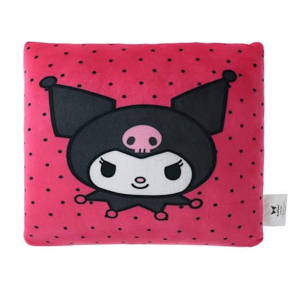 Sanrio Hello Kitty and Friends Throw Pillow - Travel Pillow - 13 Inch - Kuromi "Roses Are Cute" Theme
