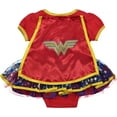 thumbnail image 3 of DC Comics Justice League Wonder Woman Infant Baby Girls Costume Bodysuit Dress Cape and Headband 3 Piece Set Newborn to Infant, 3 of 5