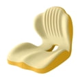 thumbnail image 1 of Cojín de asiento con soporte para la espalda, espuma viscoelástica, transpirable, ortopédico, para viajes Amarillo, 1 of 8