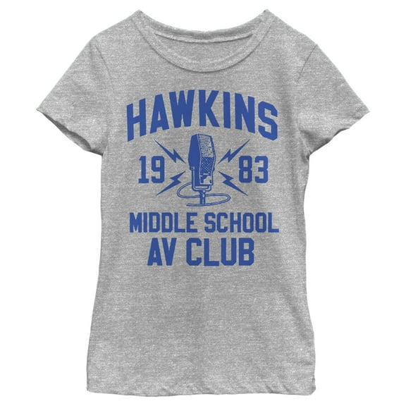 Netflix Girl's Stranger Things Hawkins AV Club 1983 Graphic T-Shirt
