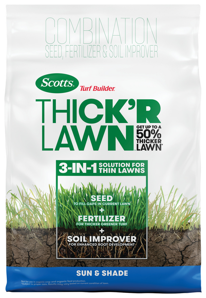 Scotts Turf Builder THICK R LAWN Sun Shade 40 Lb 3 in 1 Solution Scotts Turf Builder THICK R LAWN Sun Shade 40 Lb 3 in 1 Solution