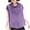 Purple, variant on EINCcm Women's Linen Shirts Summer Boho Tops Cotton Blouse Collar Neck Short Sleeve Tunic