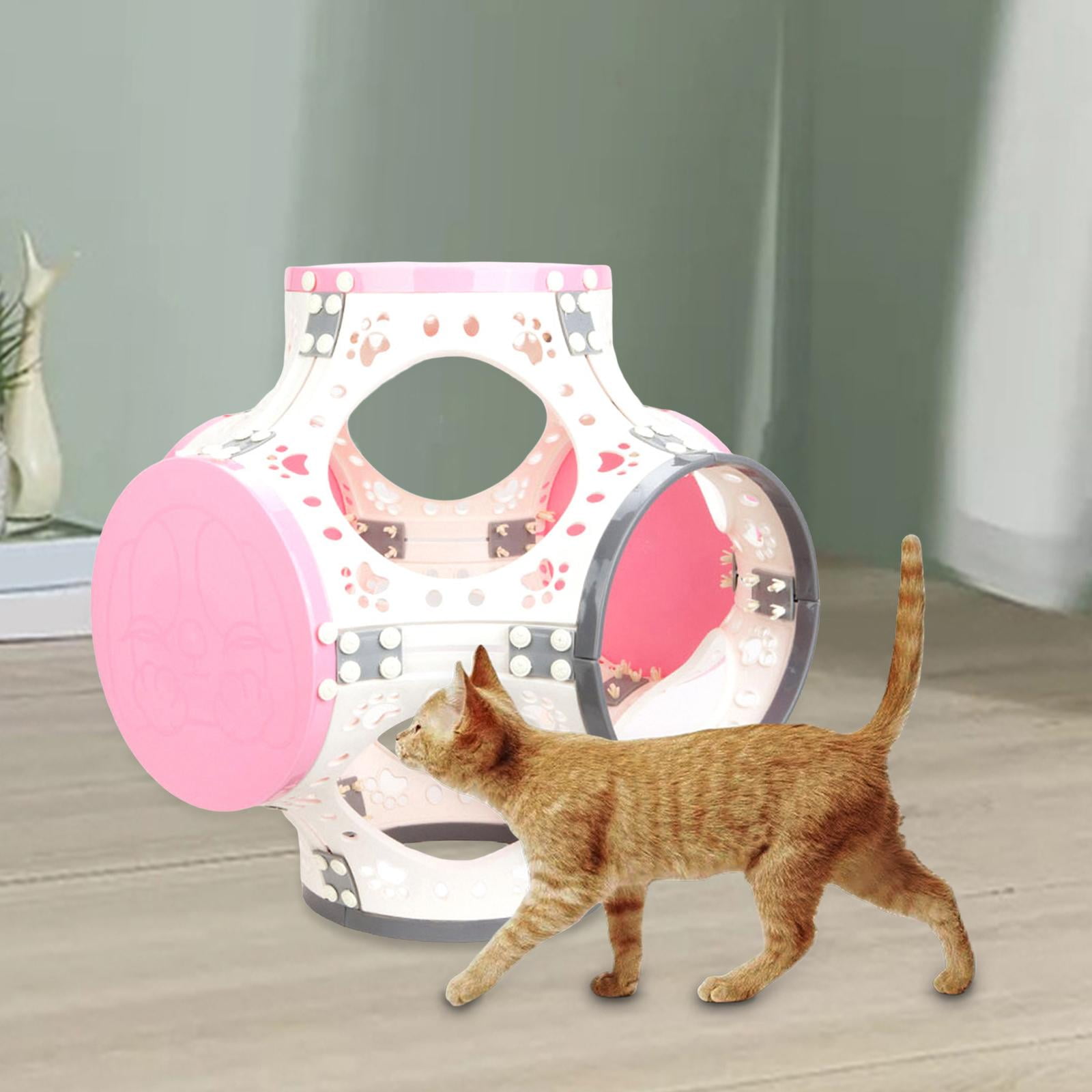 Bvdfgk Cat Tunnel Pet Interactive Toy Pet Supplies Cat Climbing Frame Pay Toy for Puppy White