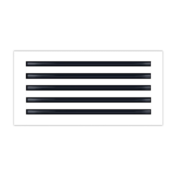 BUILDMART - 20x10 Modern AC Vent Cover - Decorative White Aluminum Air Vent - Standard Linear Slot Diffuser - Heating and Cooling Register Grille for Ceiling, Walls & Floors - Texas Buildmart