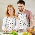 thumbnail image 5 of White Cow Heart Pattern Apron-Garden Aprons for Women with Pockets-Cotton Linen Waterproof Kitchen Cooking Gardening Aprons Adjustable for Kitchen,Cooking,BBQ and Salon 33x27 Inch, 5 of 7