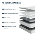 thumbnail image 2 of Avenco Luna 10" Full Size Medium Hybrid Support Mattress, CertiPUR-US  Motion Isolation Mattress, 2 of 10