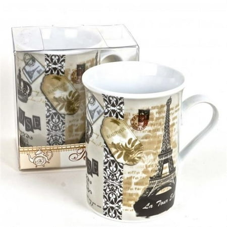 

Hi-Line Gift MUG-T109 Porcelain Mug In Gift Box - Paris Tea Time