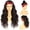 Black mix Red, variant on Danrzix Glueless Headband Wig – Large Wavy Curls, Synthetic Fiber, Non-Lace Front, Machine-Made, 150% Density.