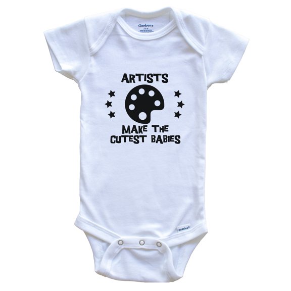 Artists Make the Cutest Babies Funny Artist Baby Bodysuit, 0-3 months white