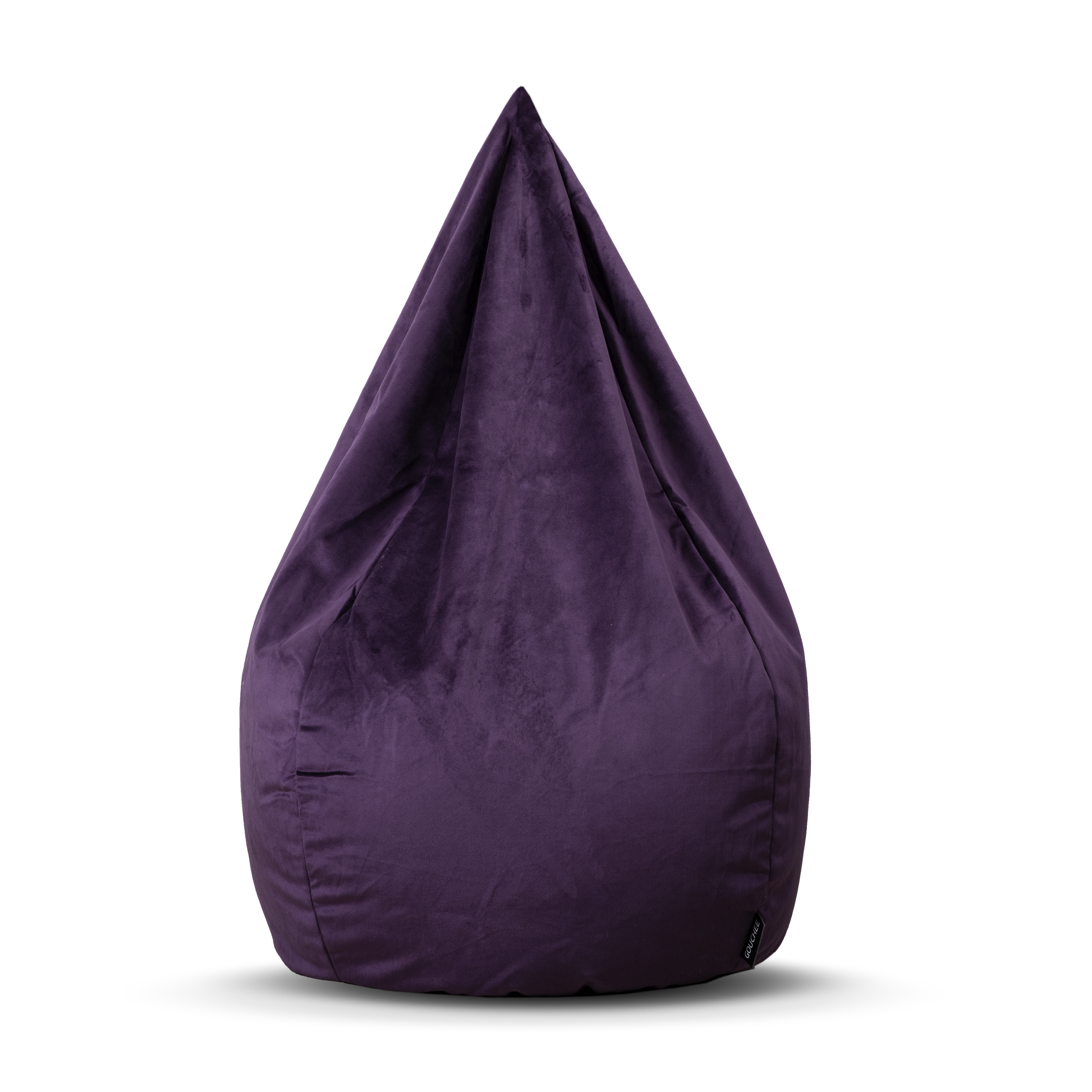 Fauteuil poire Gouchee Home Sambre mauve – Tissu polyester velours doux avec rembourrage en billes de polystyrène, adapté aux adultes et aux adolescents, siège léger et portable pour dortoir ou salon