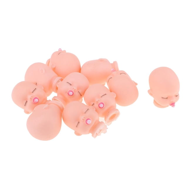 10 Uds cabeza de muñeca de vinilo para dormir Zulema Mini juguete de cabeza de muñeca para dormir