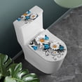 thumbnail image 2 of HELLHERO Daisy Design Toilet Top Cover & Universal Toilet Lid Covers for Indoor Home, Polyester, Easy to Clean, 2 of 8
