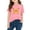 Pink, variant on Back to School Teen Clothes Cute School Uniform Top Solid Color Crew Neck Shirts Cute Short Sleeve Blouse Age 3-10 Years