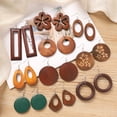 thumbnail image 4 of Lightweight Wooden Earrings With Retro Design For Fashion Forward Women Looking To Enhances Their Seasonal Wardrobe, 4 of 9