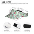 thumbnail image 3 of Yiaed Bunny And Rose Print Sport Sun Visor Hats Adjustable Empty Top Baseball Cap Cotton Ball Caps for Women and Men, 3 of 5