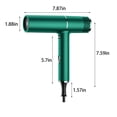 thumbnail image 2 of Hiroekza Hair Dryer With Diffuser, Travel Hairdryer For Normal & Curly Hair Includes Volume Styling Nozzle, 2 of 8