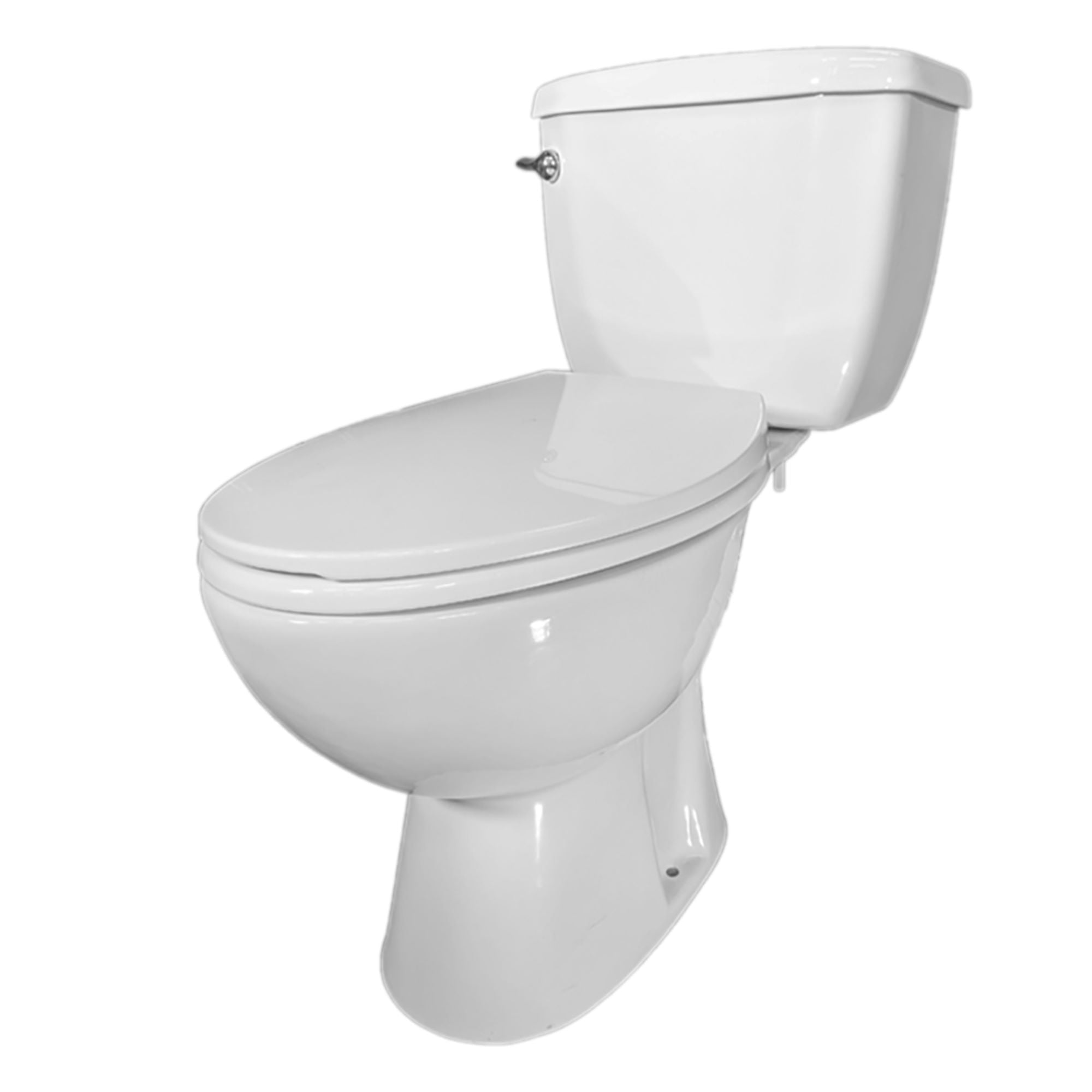 Miseno Two-Piece Toilet, White, Chair Height, 1.28 GPF, Water