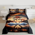 thumbnail image 2 of Castle Fairy Swan Couple Lover Full Size Comforter Sets,Happy Valentine's Day Bedding Sets, 2 of 8