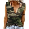 thumbnail image 2 of Viikei Womens Tank Top Camisoles for Women Plus V-neck Camouflage Printing Blouse Tunics Shirts Tops, 2 of 5