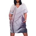 thumbnail image 1 of Vestido holgado de plumas en tonos Pastel para mujer vestidos de verano con bolsillos ropa para mujer vestidos de cumpleaños para mujer, 1 of 7
