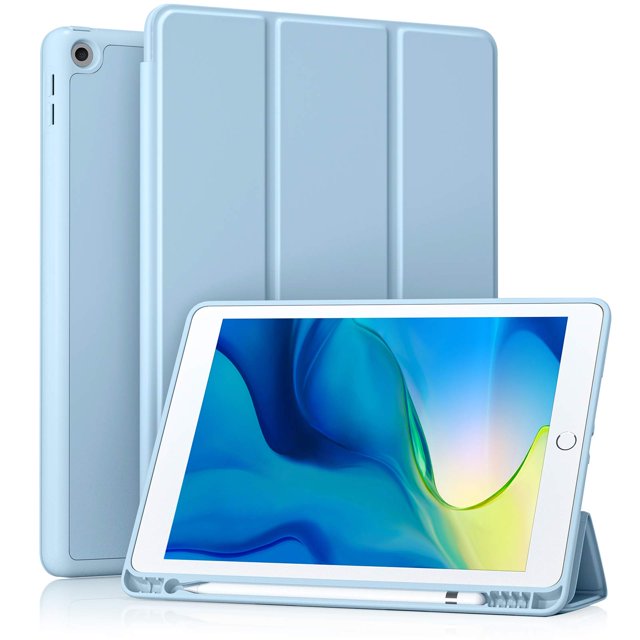 Funda Akkerds compatible con iPad 10.2 de 9.ª, 8.ª y 7.ª generación, color azul cielo