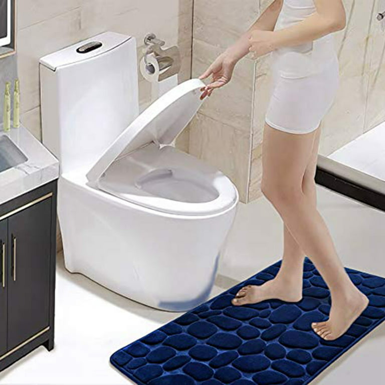 Extra Long Bath Mat Washable Bathroom Rug Toilet Pedestal Mats