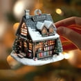 thumbnail image 2 of Pisexur Accesorios para coches, Electrónica para cochesLibrería acrílica con impresión plana 2D, casita, árbol de Navidad, decoración colgante para el hogar, regalo para asiento de coche, 2 of 3