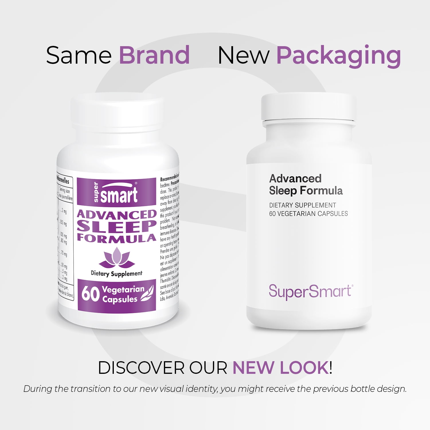 SuperSmart - Advanced Sleep Formula - with Melatonin, Valerian Root - Sleep Aid Supplement | Non-GMO & Gluten Free - 60 Vegetarian Capsules