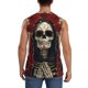 thumbnail image 4 of Balery Gothic Skull With Roses Camisetas sin mangas para hombre, absorbe la humedad y protege contra el mal olor.-XX-Large, 4 of 7