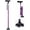 4-Feet Folding Purple, variant on Walking Cane for Man Woman, Folding Walking Stick with 8-Level Adjustable Height, 4-Pronged Pivoting Base, Lightweight & Portable Aluminum Mobility Aid for Seniors Adults, 250LBS Loading (Black)