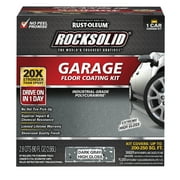 Dark Gray, RockSolid High Gloss Polycuramine Garage Floor Coating Kit-317286, 76 oz