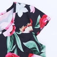 thumbnail image 4 of SMihono Robes Bohèmes d'Été pour Femmes Grande Taille Mode d'Été Manches Courtes Col Rond Imprimé Vintage Robe Évasée de Fête, 4 of 5