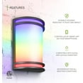 thumbnail image 3 of ASD 10 Inch Smart RGBW LED Outdoor & Indoor Wall Mount Light Fixture - Black RGB Wall Sconce Exterior Lighting - 120-277V 15W 2700-6500K Dimmable, Remote Control, Alexa - Front Door, Patio ETL, 3 of 17
