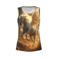 thumbnail image 4 of Lsque Golden Winged White Horse Printed Workout Tank Tops for Women, Athletic Sports Tank Tops, Compression Sleeveless Dry Fit Shirts,Sleeveless Yoga Shirt-Small, 4 of 9