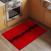 Entryway Rug 2'x3', Red Black Ombre Small Rug for Kitchen Bathroom Door Mat Indoor Entrance, Modern Abstract Art Non-Slip Area Rugs Floor Mats Carpet Front Door Rugs
