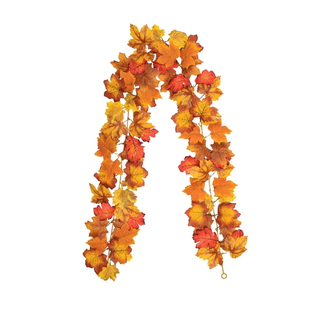 Fall Outdoor Decorations Maple Leaf Simulation Rattan Stair Door Decoration, Garden Home Decor, Door and Window Wall Decoration Outdoor Holiday Decorations