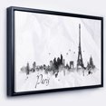 thumbnail image 1 of Designart - Paris avec Silhouette Eiffel - Peinture de Paysage Urbain Impression sur Toile Encadrée, 1 of 4