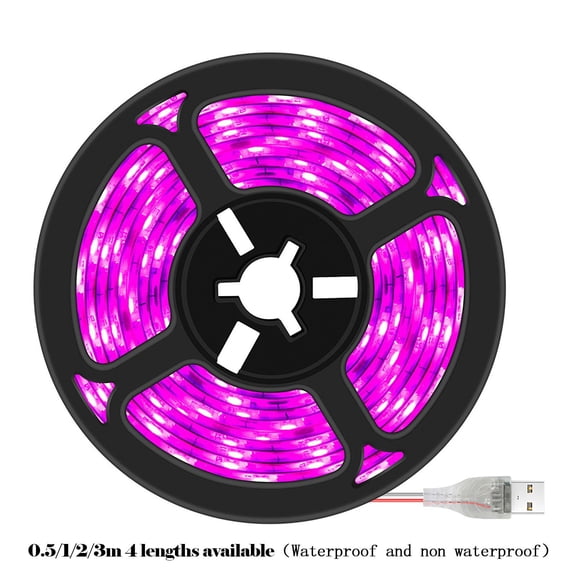 LED Plant Grow Light Strip, Spectrum Grow Lamp for Indoor Plants with Self-Adhesive, Waterproof and Cuttable Design for Hydroponics Greenhouse
