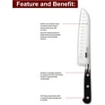thumbnail image 2 of Cooks Standard Classic Cutlery, High Carbon Stainless Steel Knife Set, 8" Chef's Knife and 7" Santoku Knife Classic Sharp Kitchen Knives Set, Ergonomic Handle, 2-Piece, 2 of 11